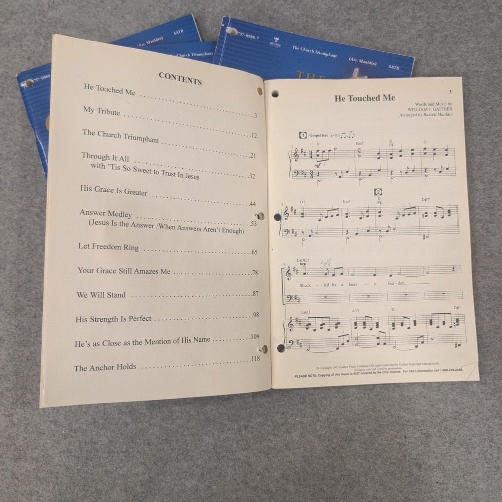 The Church Triumphant Ready to Sing Collection Russell Mauldin SATB 4 Books - Picture 3 of 3